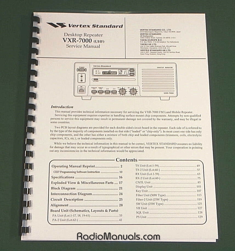 Yaesu VXR-7000u Service Manual